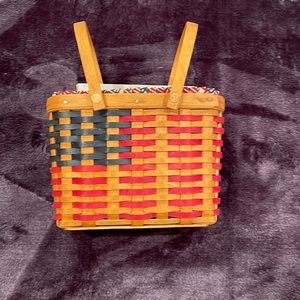 Longaberger collectors club miniature flag basket